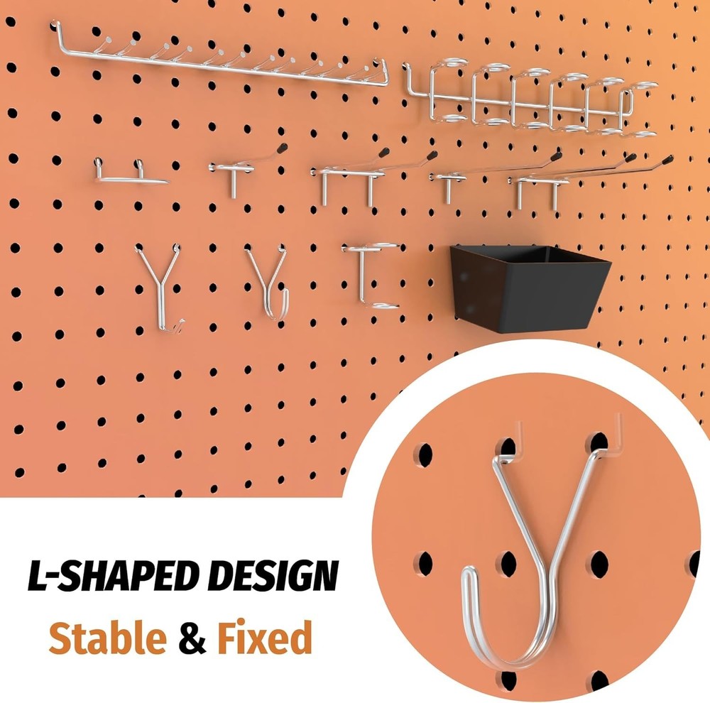 Versatile 49-Piece Pegboard Accessory Kit for Efficient Home Organization