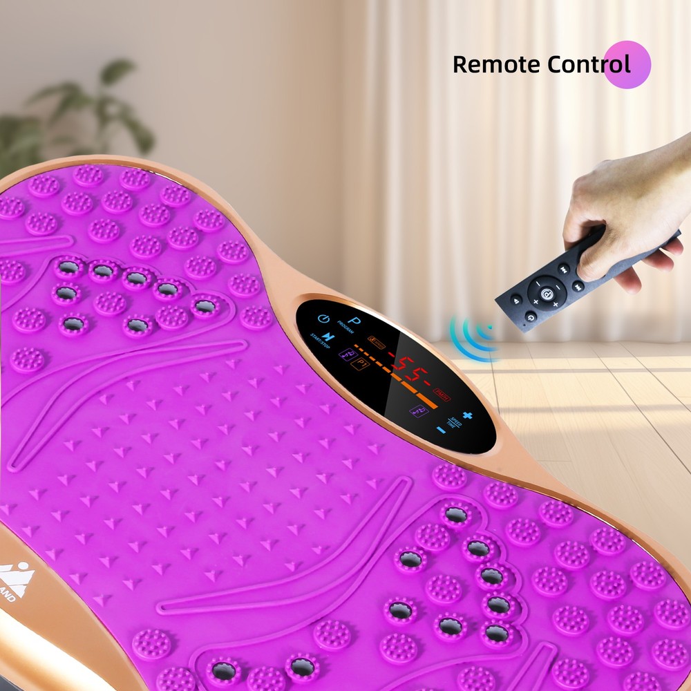 Vibration Plate Exercise Machine, 330lbs, Includes Resistance Bands for Fitness