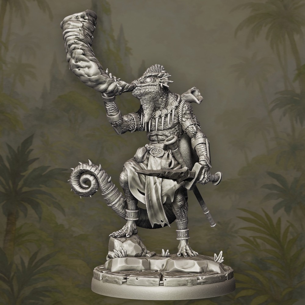 Lizardman Command Group 28mm fantasy