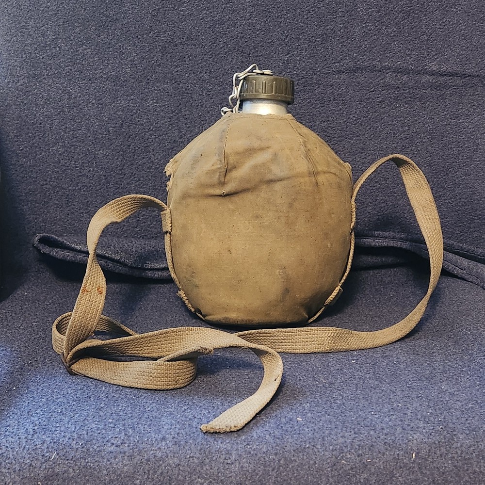 French Canteen And Cover. Marked. As Is, Used.