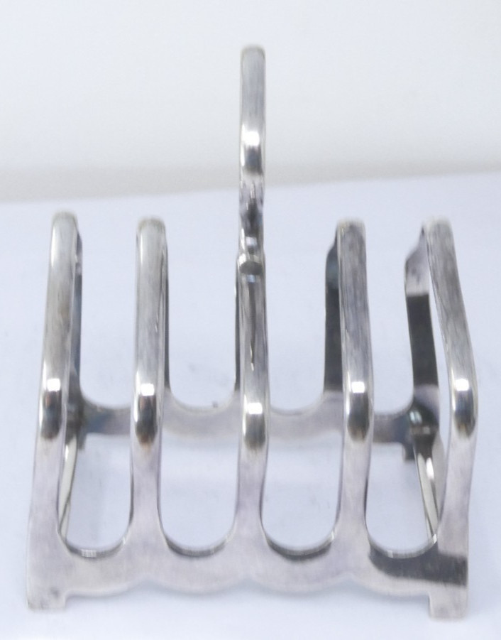 4 Four Slice Toast Rack Arched Divider Silver Plated EPNS Tableware Stand Holder