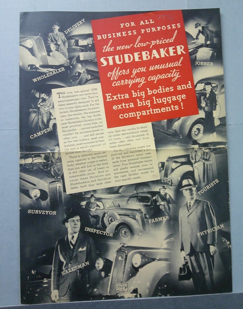 1936 Studebaker Sales Folder