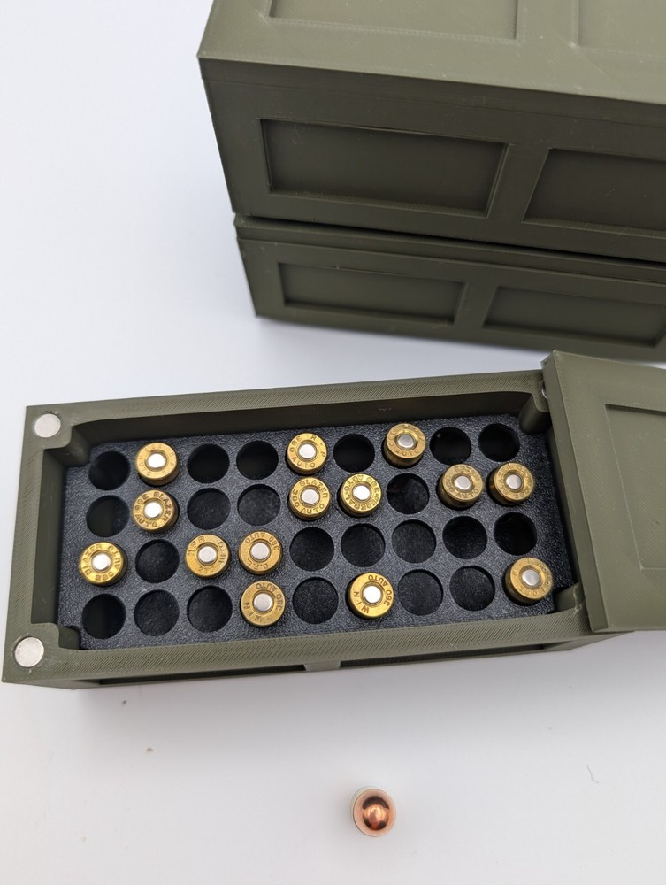 3D Printed Ammo Boxes / Footlocker style - 380 - 36 Rounds - stackable