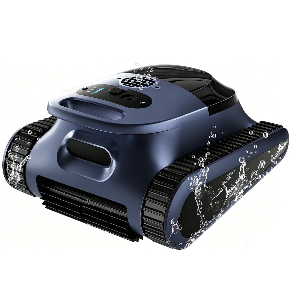 Cordless Robotic Pool Vacuum, 180 Minutes Runtime, with Wall Climbing Function
