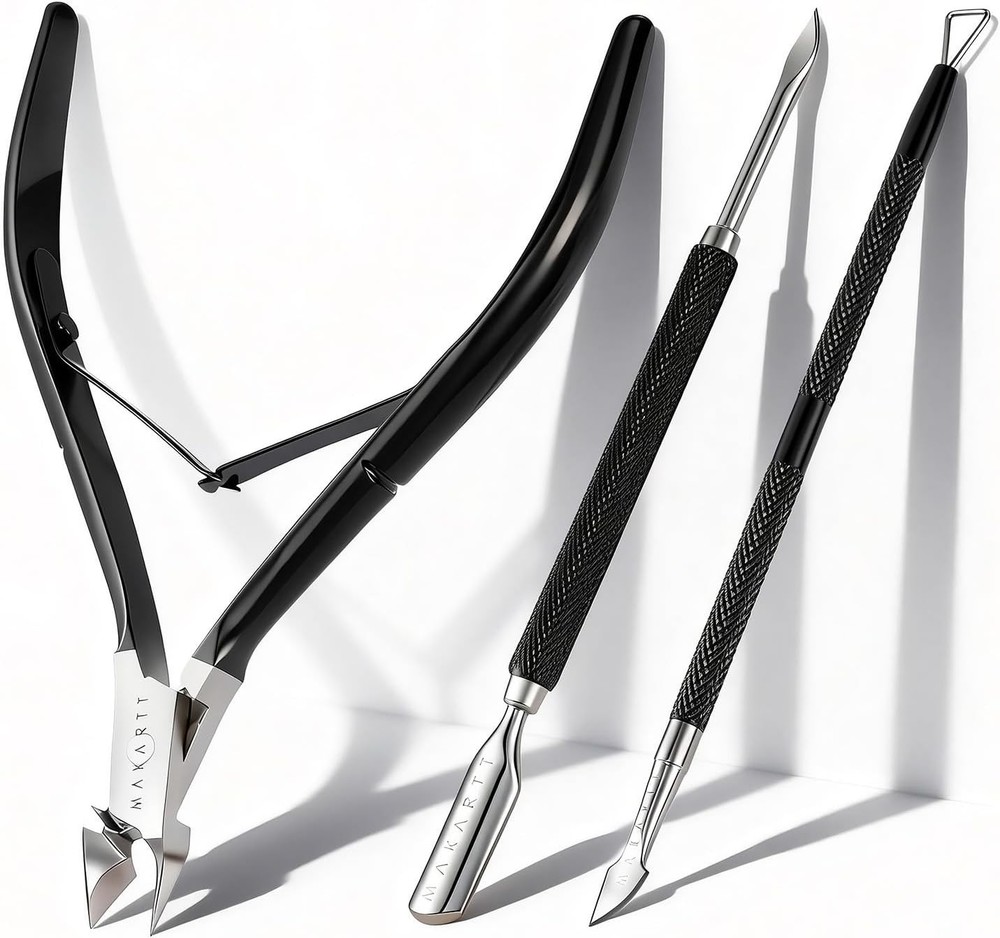 Cuticle Trimmer Set: Profal Cuticle Nipper and 2 Cuticle