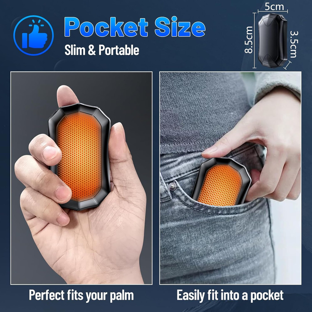 Magnetic Rechargeable Hand Warmers 2 Pack - Electric 3 Adjustable Heating Modes