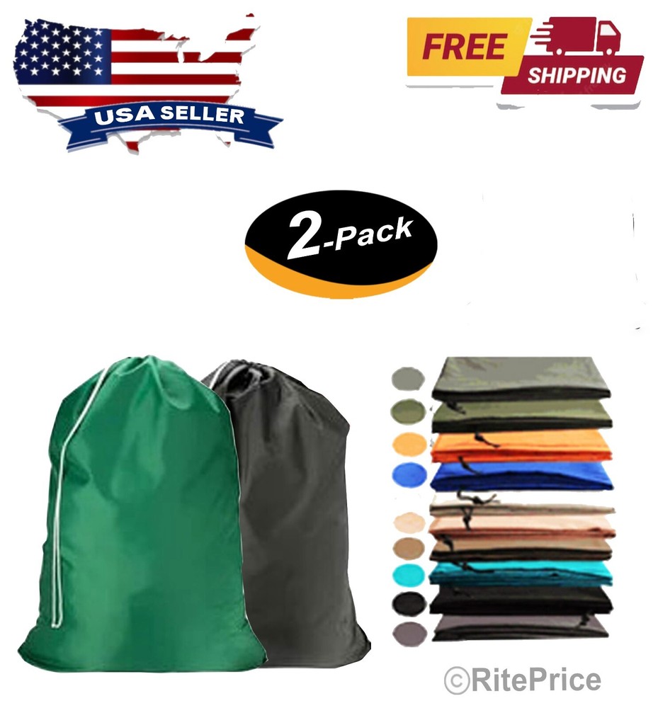 Large 29"X40" Laundry Bag Washable Heavy Duty Locking Drawstring Bag (2 Pack)