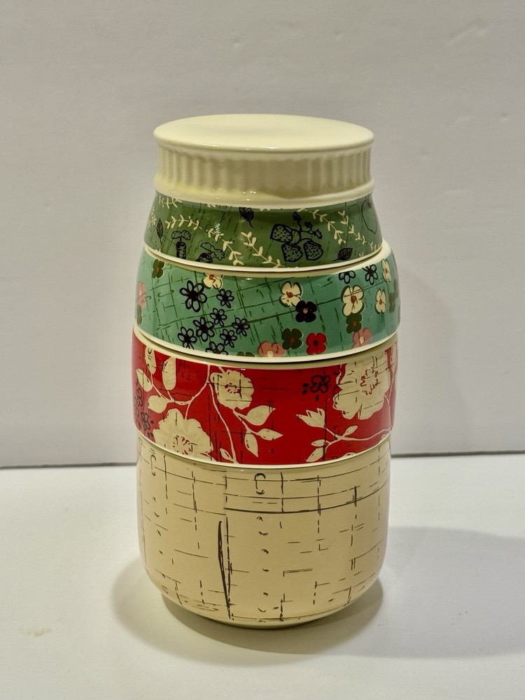 Stoneware Stackable Measuring Cup Set Designed By Eclectic Artist Amylee Weeks