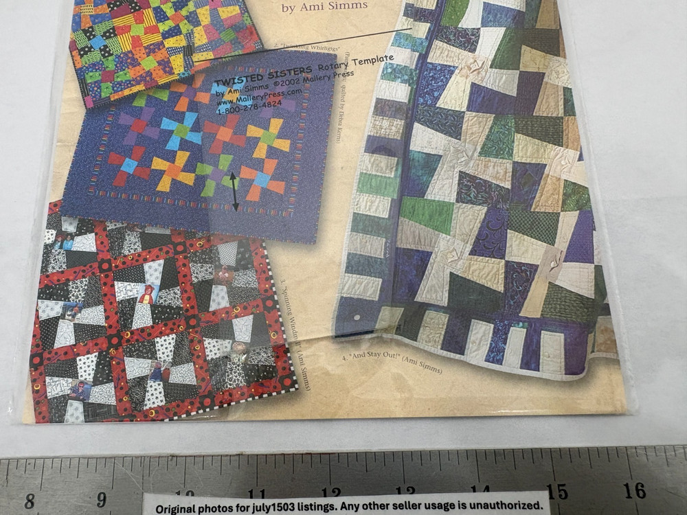 Twisted Sisters Rotary Template & Pattern Ami Simms - Plastic Template Included!