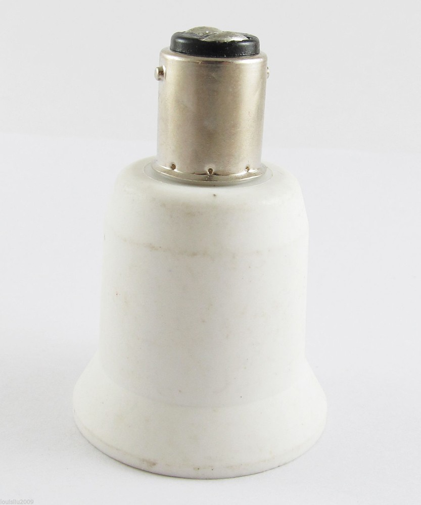 BA15D to E27 Socket Base LED Halogen CFL Light Bulb Lamp Adapter Converter Holde
