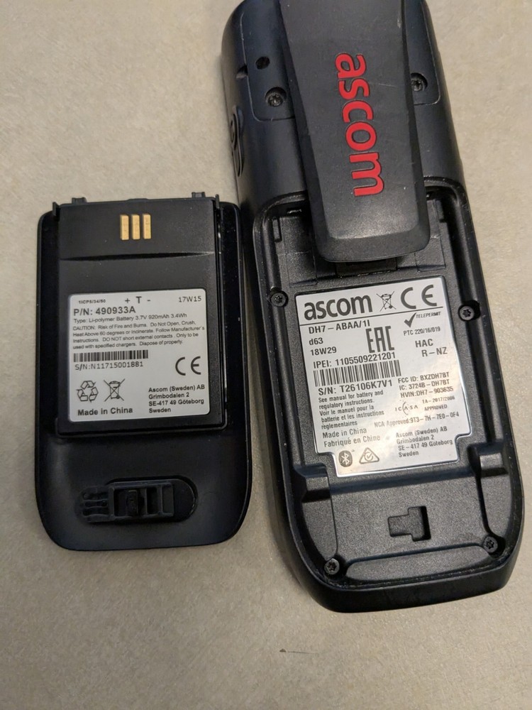 Ascom D63 Messenger Handset (Black)