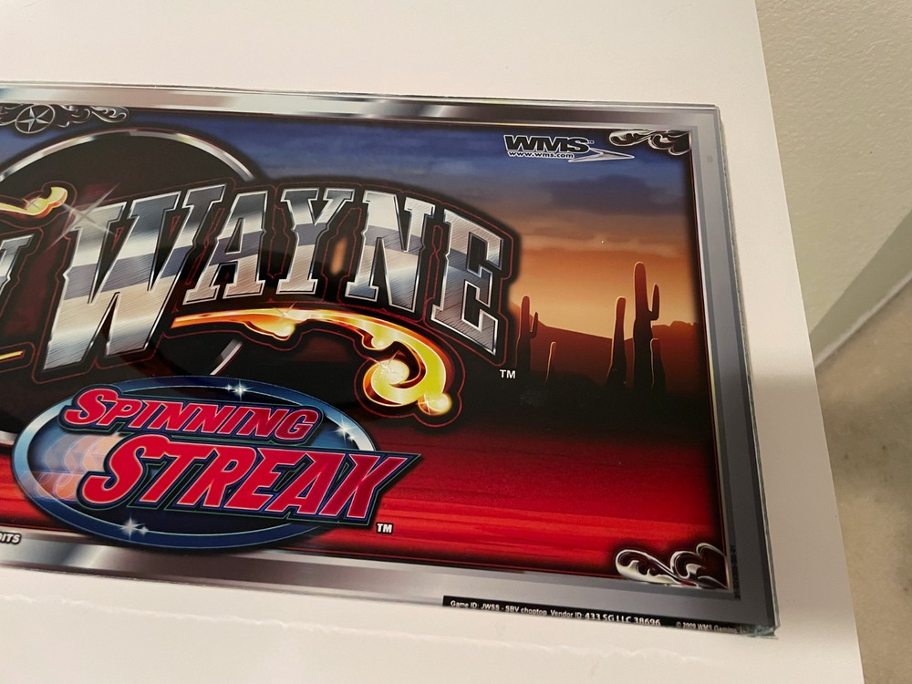 John Wayne Slot Machine Glass Rare!