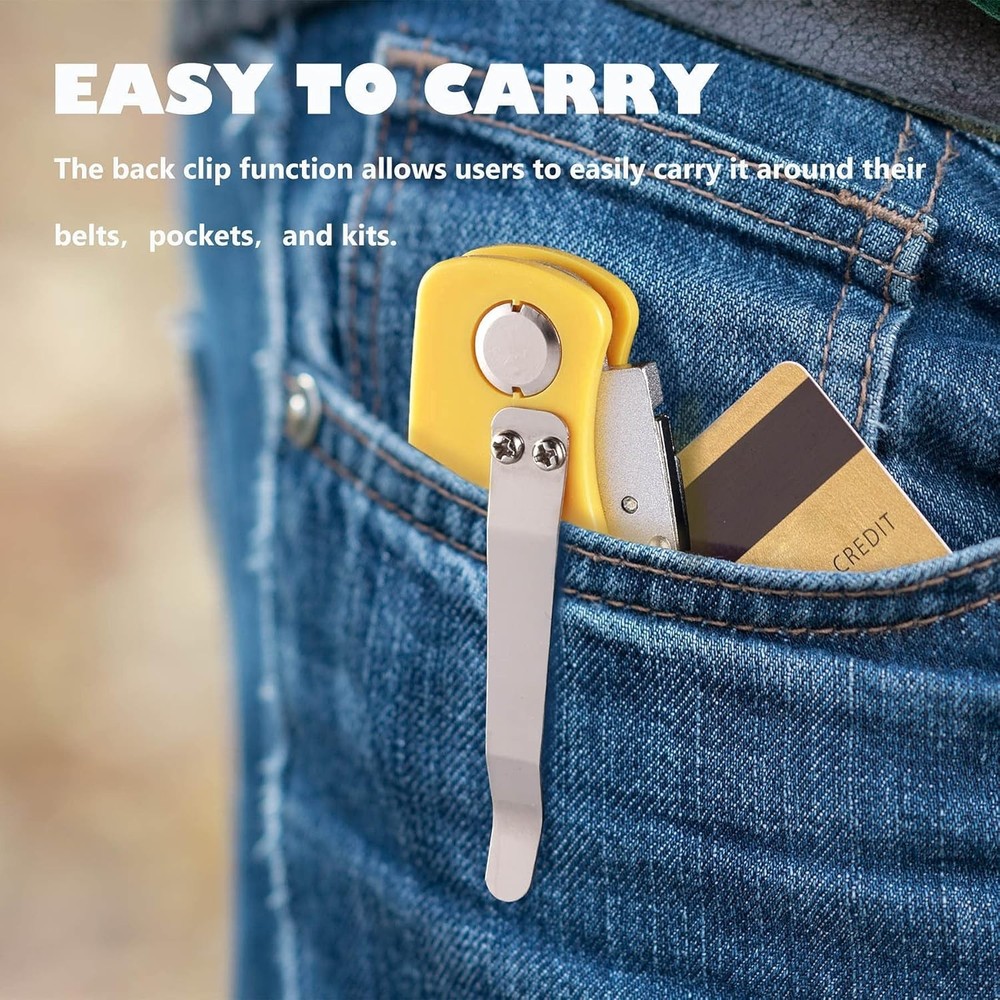 4 Box Cutter Folding Pocket Utility Work Knife Quick-change Locking 10 Blades
