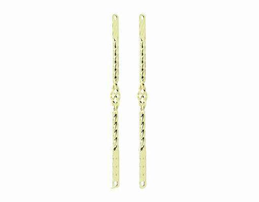 NEW! 20 CAGE TWISTED SPRING FORK BARS GOLD.
