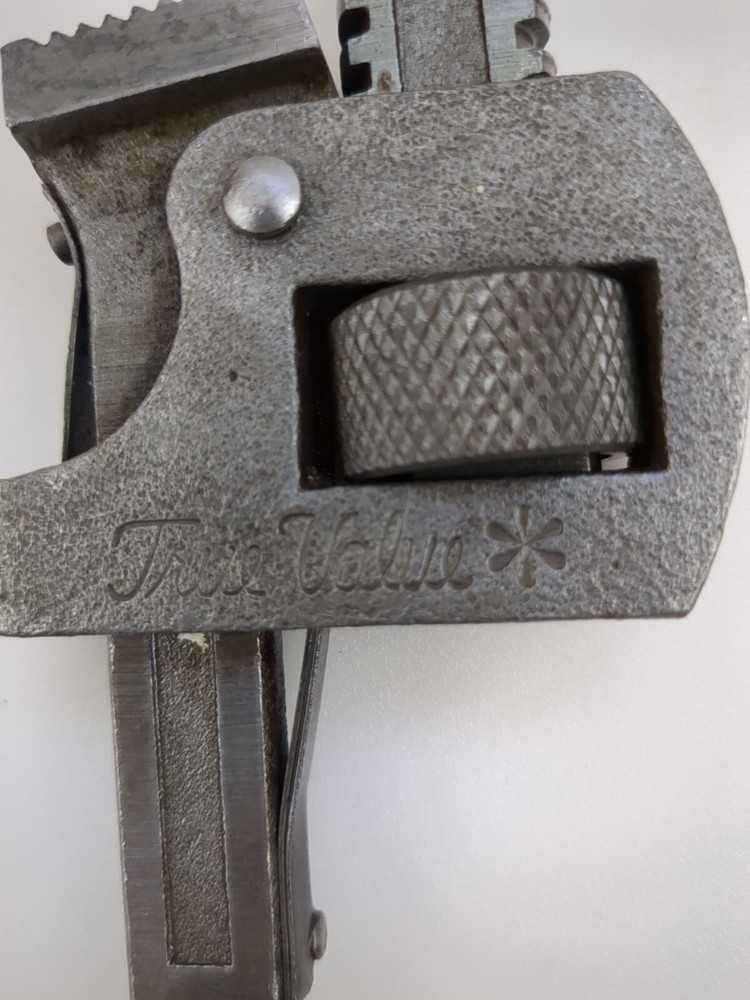 Vintage True Value Pipe Monkey Wrench Hand Tool Adjustable 10"
