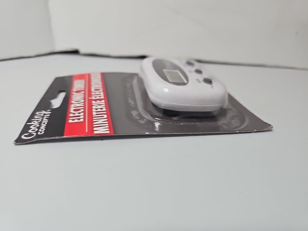 Cooking Concepts Electronic Kitchen Timer ClipMount BLACK NIP **