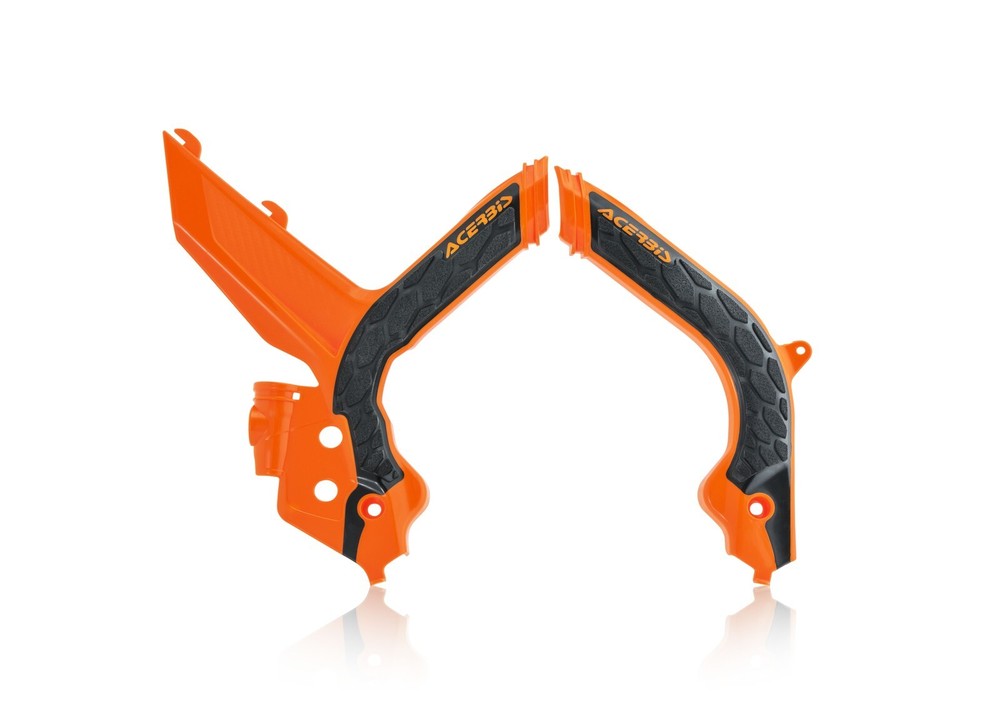 Acerbis 2733445225 X-Grip Frame Guards - Orange/Black