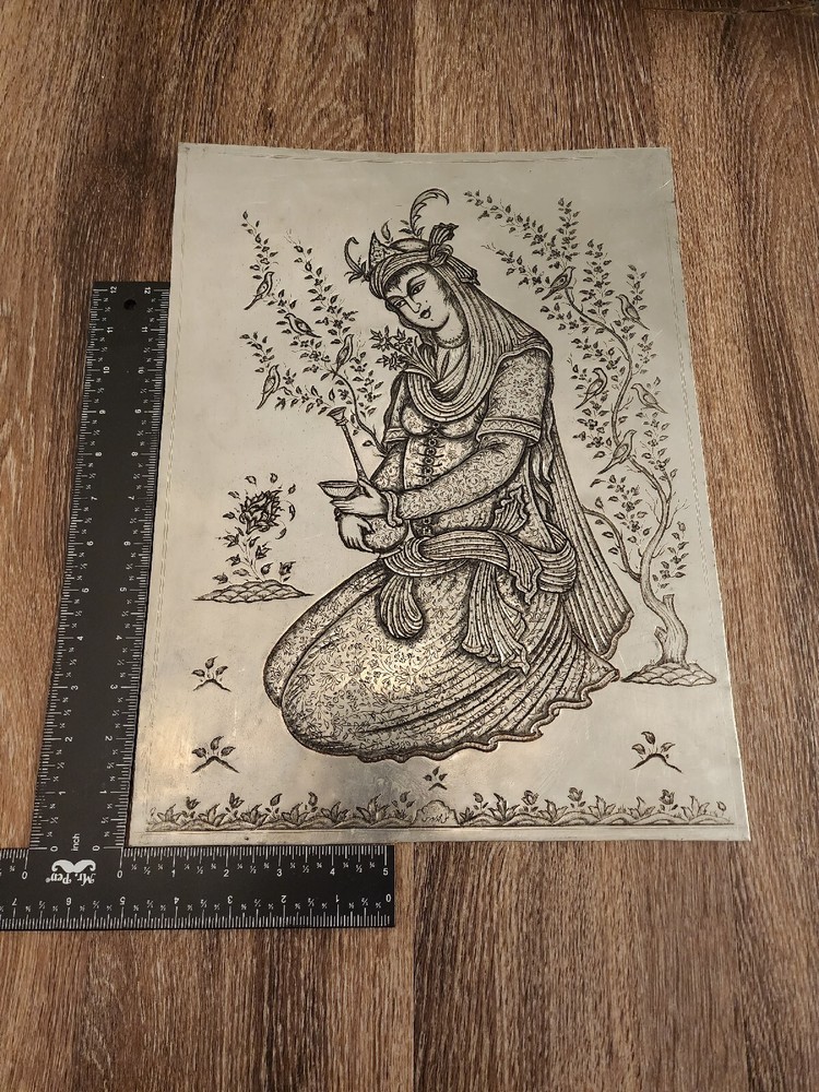 Engraved Copper Indian Artwork