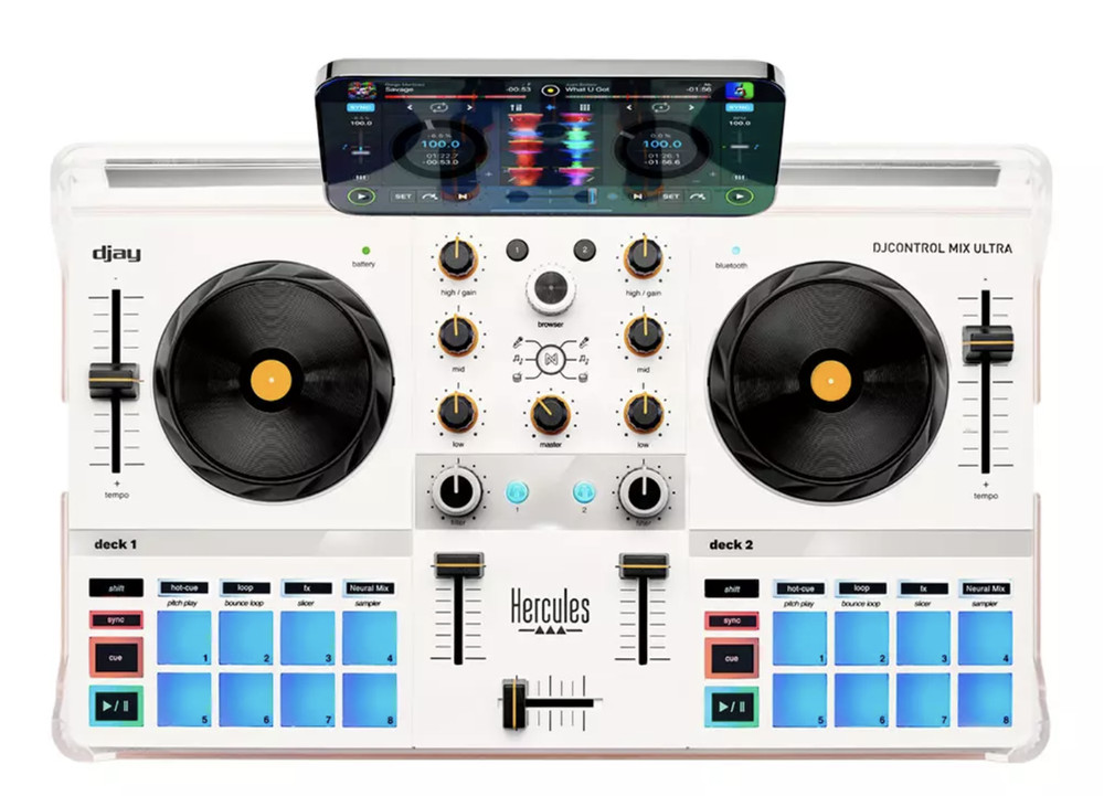 Hercules DJ Control Mix Ultra - Wireless, Compact DJ Controller