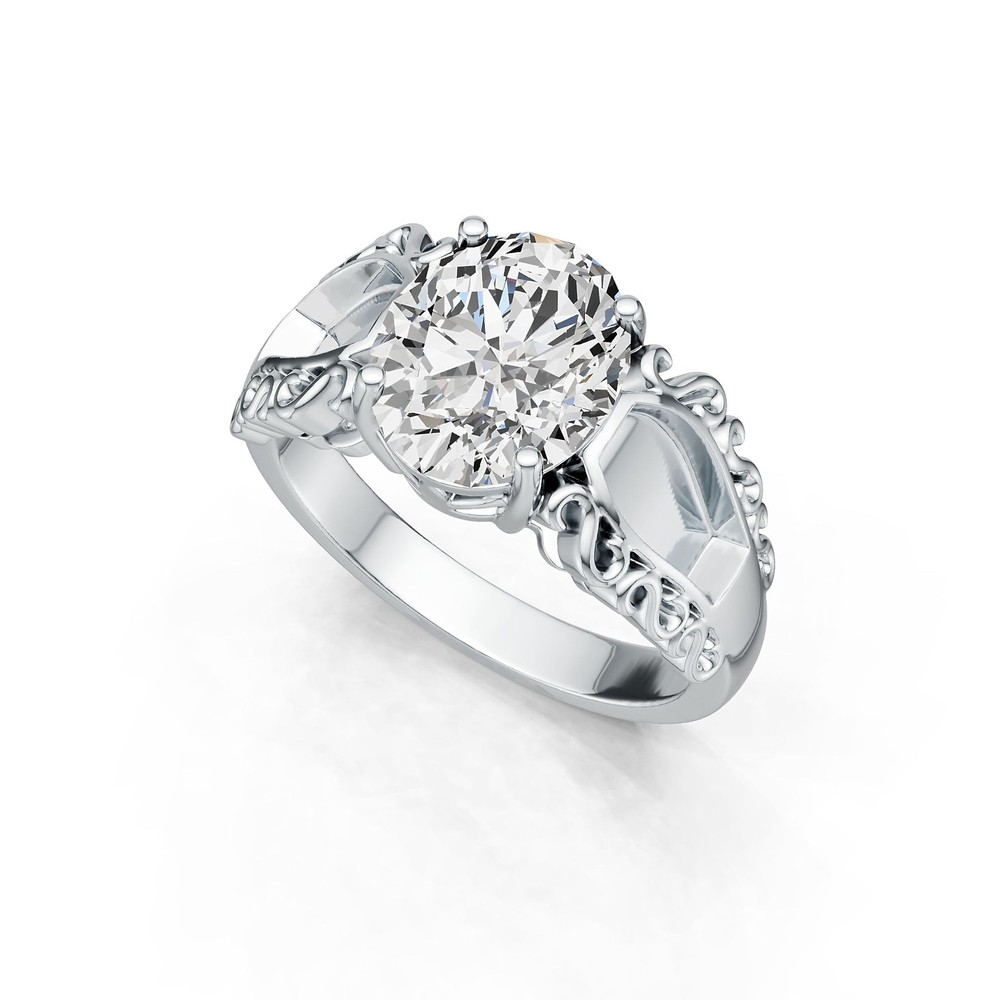 Sterling Silver Semi Mount Ring Setting Oval OV 11X9mm