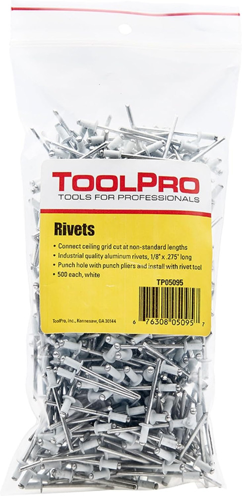 Pop Rivets for Ceilings, 1/8" (100, White)