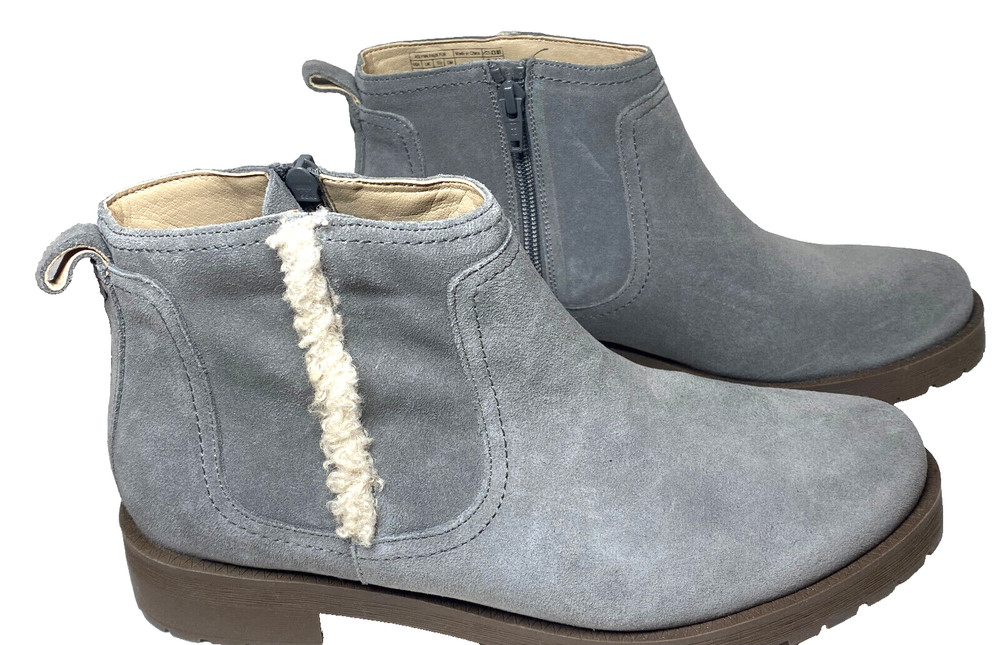 Vionic Aslynn Size 9 Gray Water-Repellent Suede Lug Boot