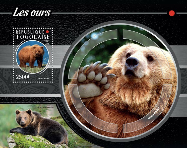 2015 TOGO MNH. BEARS   |  Y&T Code: 974  |  Michel Code: 6713 / Bl.1158
