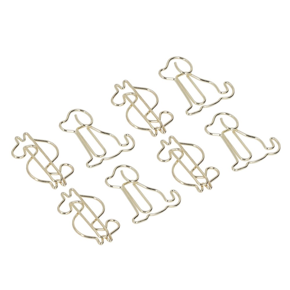 100Pcs Paper Clips Gold Unique Shape Electroplating Process Lightweight Portable