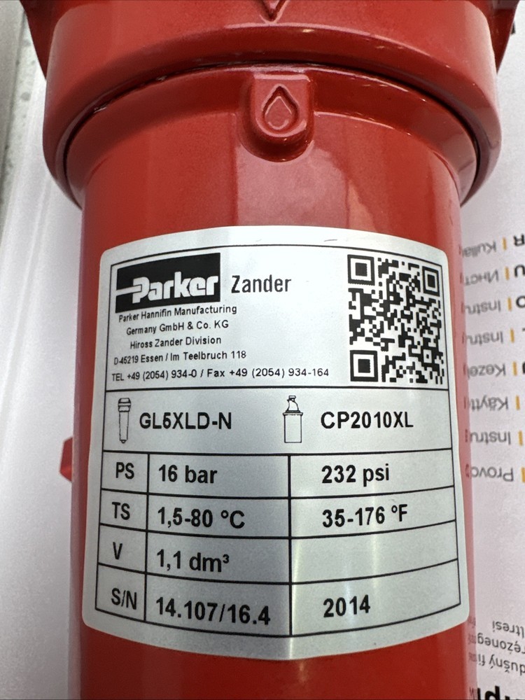 Parker GL5XLD-N Filter New 1/2” NPT