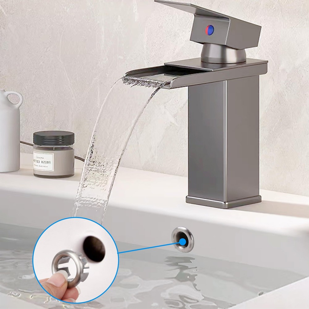 VRSS 6-Claw Bathroom Kitchen Sink Overflow Ring Basin 6pcs Brushed Nickel