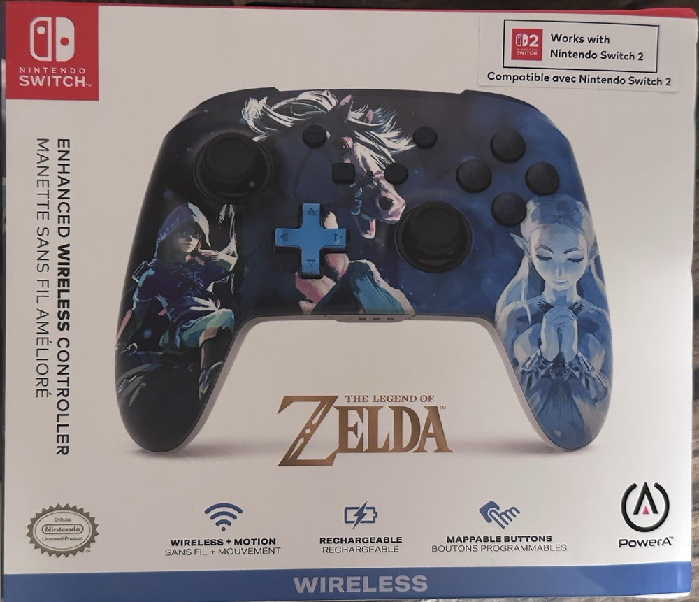 PowerA Zelda Midnight Ride Enhanced Wireless Controller Nintendo Switch New