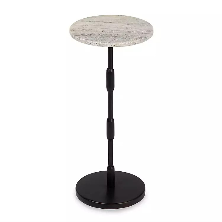 Kirklands Round Kimmie Marble Side Table