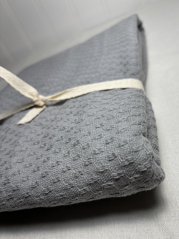Pottery Barn Wright Textured Organic Sham ~ Standard ~ Cloud Blue