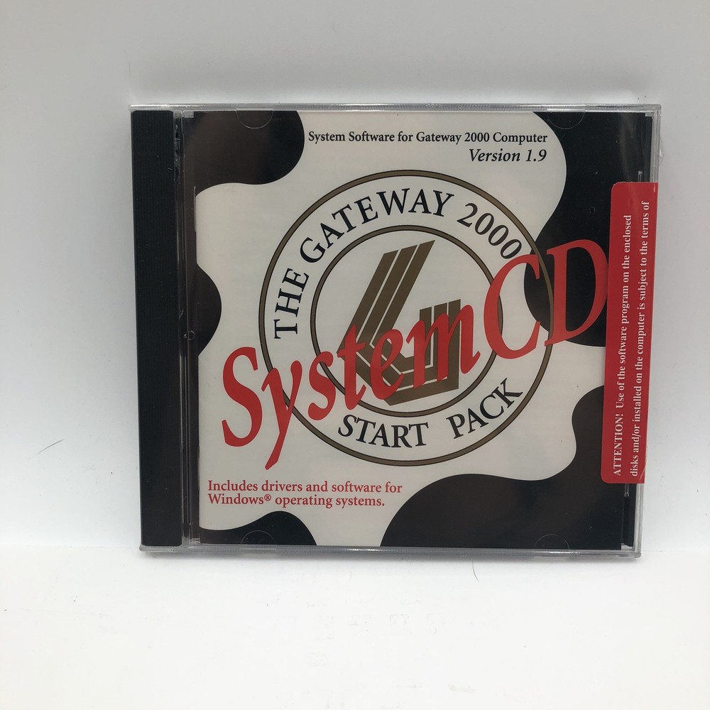 Gateway Starter Version 1.5 System CD 2000 PC Software Drivers Windows Operating