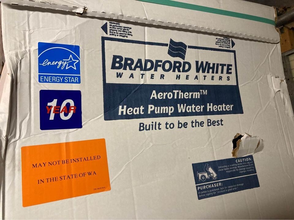 **BRAND NEW** BRADFORD WHITE AEROTHERM 80 GALLON ELECTRIC HEAT PUMP WATER HEATER