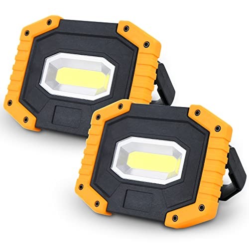 Rechargeable LED Work Light, 30W 2000LM Portable, Waterproof, 2 Pack 30W-2 Pack