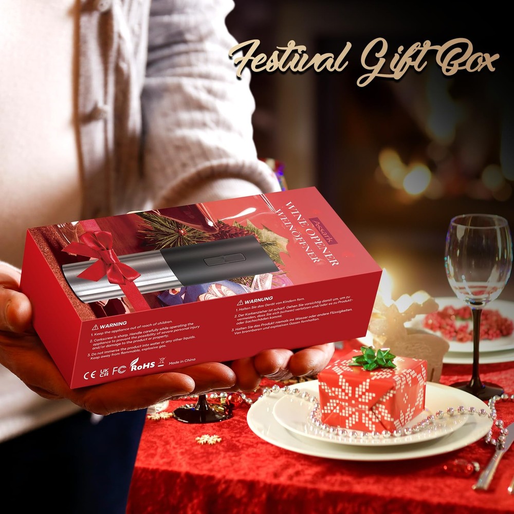 Electric Wine Opener, Automatic Bottle Corkscrew small, Silver