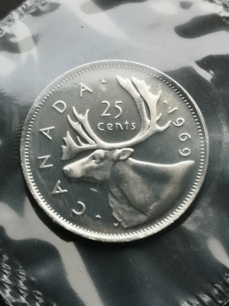 *** CANADA  25  CENTS  1969 ***  SEALED  PROOF  LIKE  ***