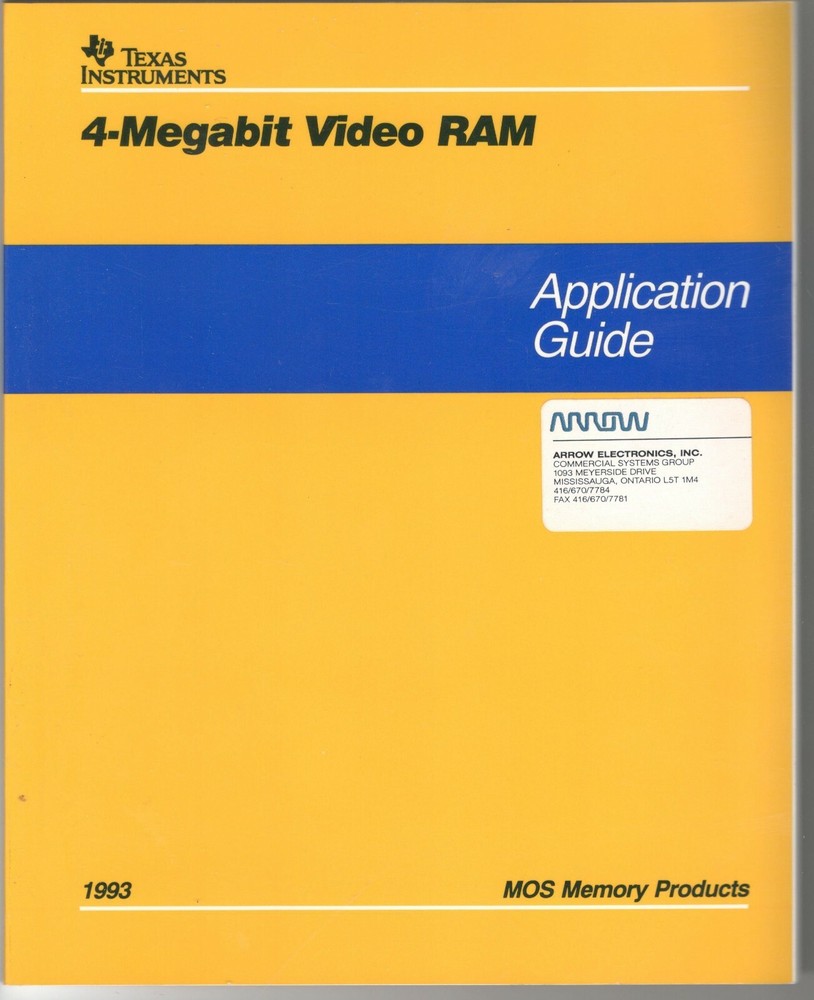 Texas Instruments-4-Megabit Video RAM Application Guide