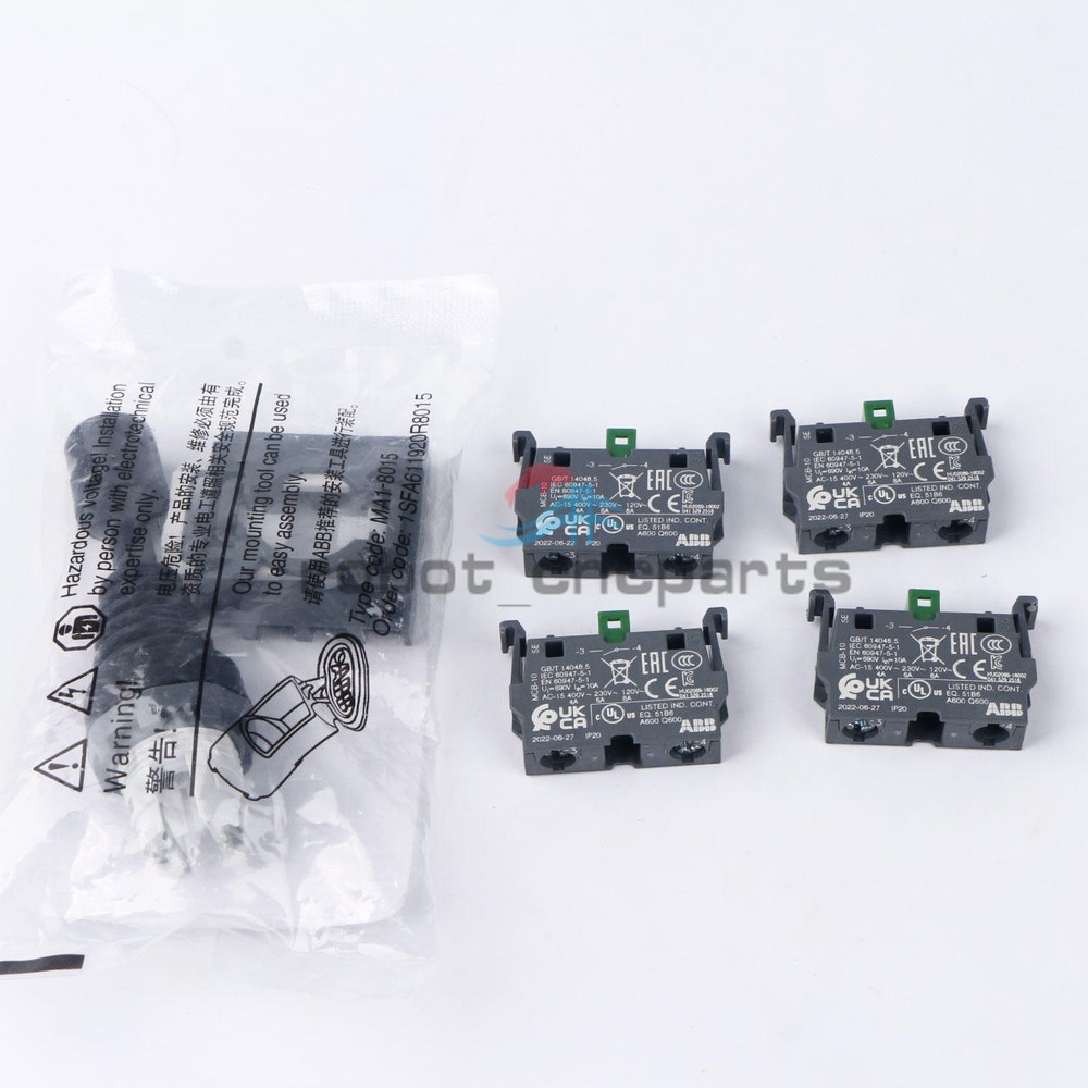 1x ABB Control Joystick Switch MJS6-40B with 4 MCB-10 Contacts Reset Type