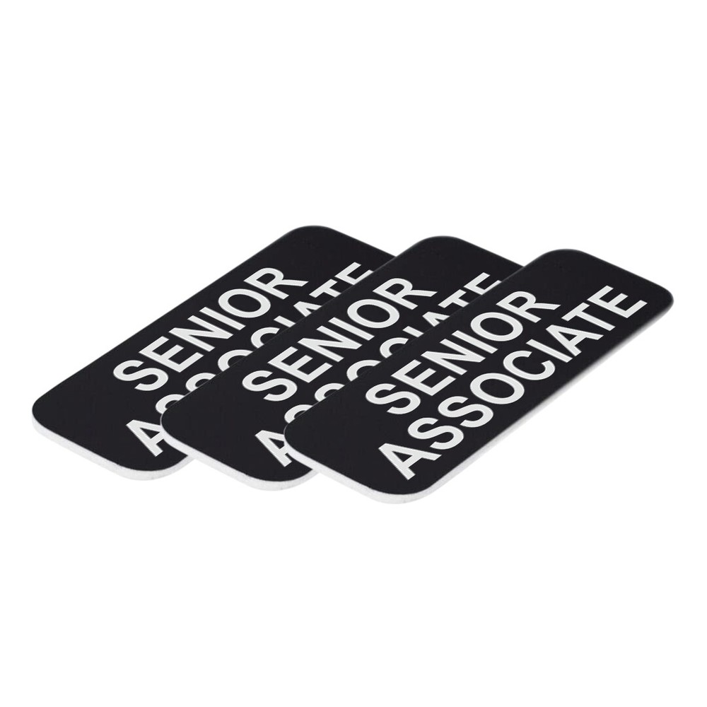 Senior Associate 1 x 3" Name Tag, (3 Pack)