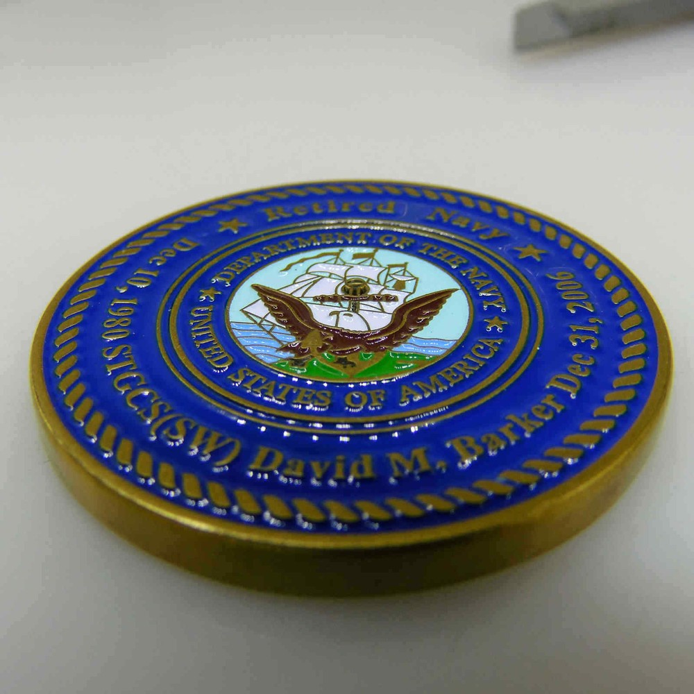 USN RERIRED NAVY CHALLENGE COIN
