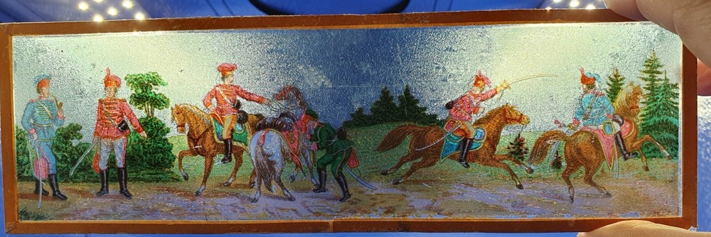 5 Vintage Glass Panoramic Magic Lantern Slides