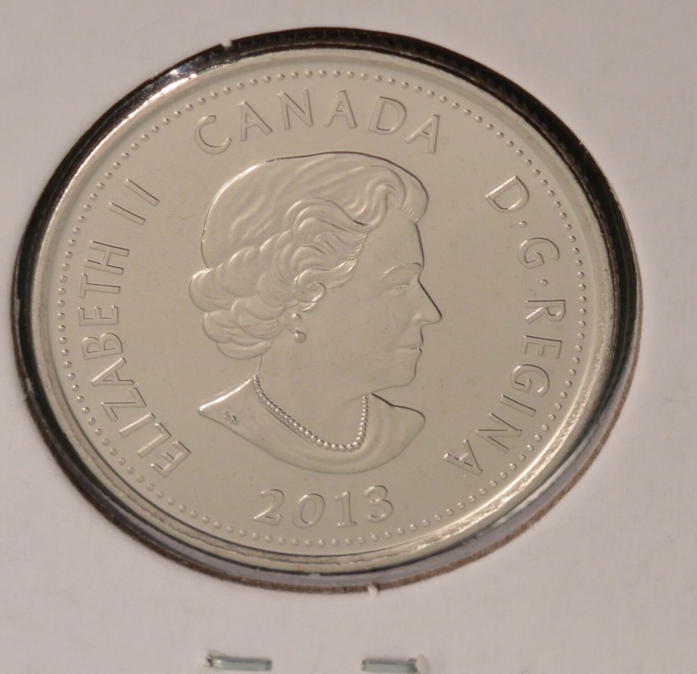 2013 CANADA 25¢ Secord - WITH COLOUR - BU From Mint Roll