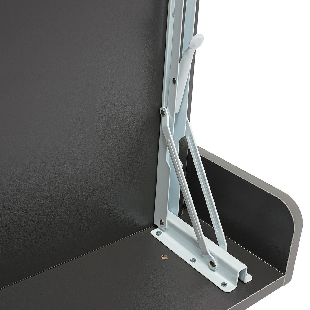 Wall Mounted Bookshelf Folding Space Saving Wall Mounted Table Laptop Desk Grey