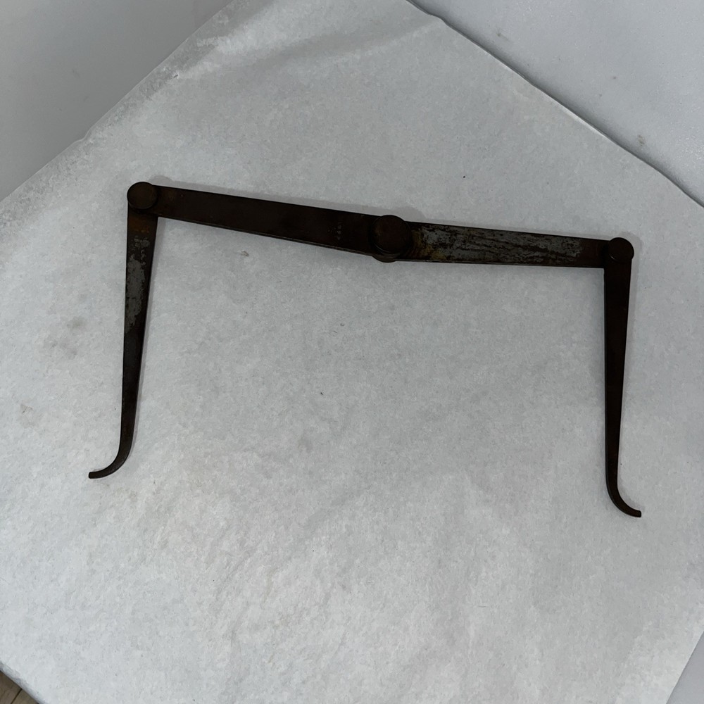 antique Double Folding Caliper Inside Outside Divider Compass Combination 1879