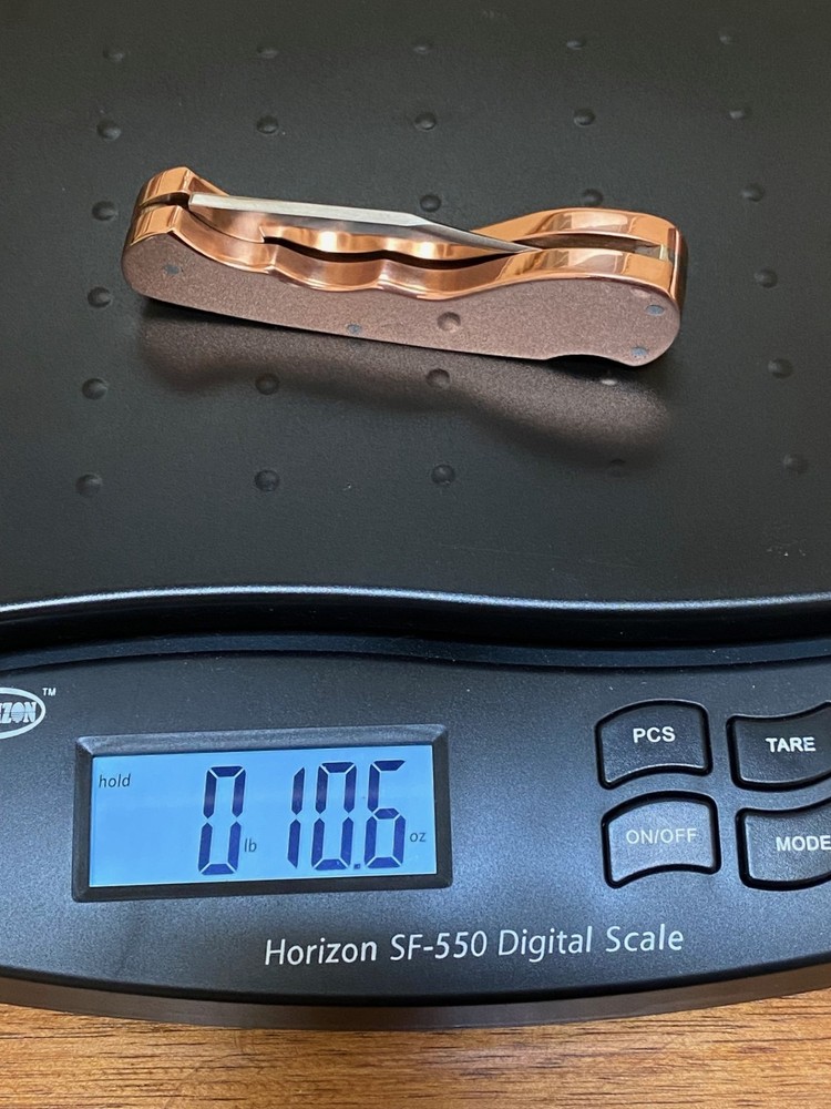 Buck Knife 422 - Vintage (1-Dot) Solid Copper "Thick" Custom Frame **Clean**