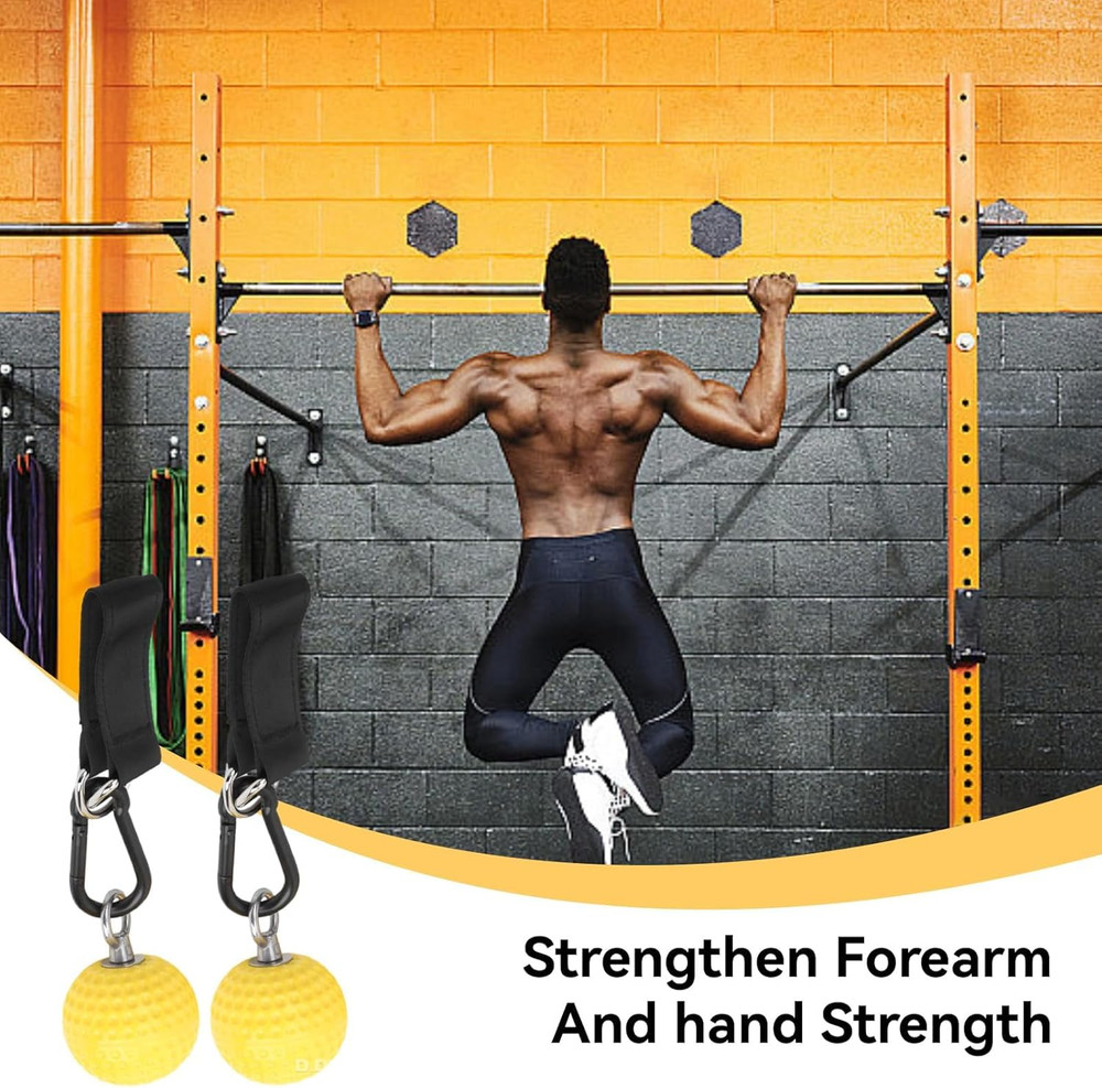 Pull up Ball Grip, Rock Climbing Grip with Strap Pull up Handles Hooks Non Slip