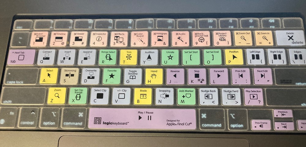 LogicKeyboard Transparent Apple Final Cut Shortcuts Keyboard Skin