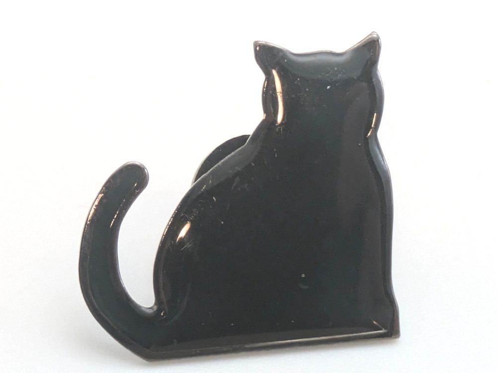 Black Cat Figure Lapel Pin